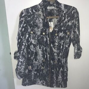 Calvin Klein Snakeskin print blazer